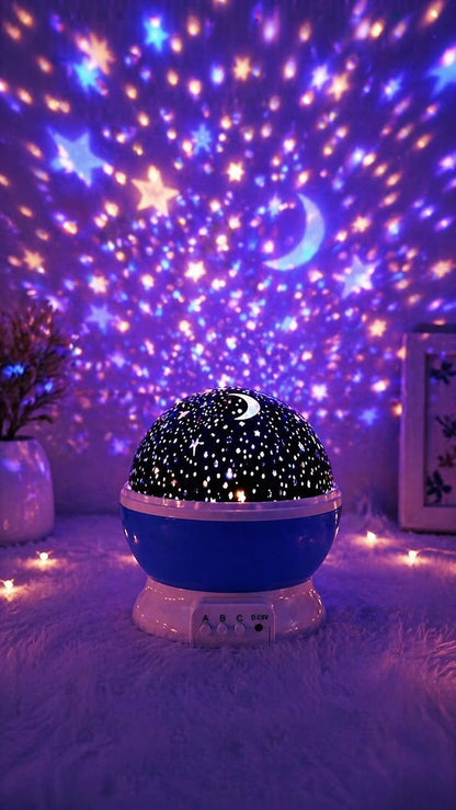 Star Light Night Light Projector – Galaxy Moon & Star Projector with 3 Color Modes, USB Powered