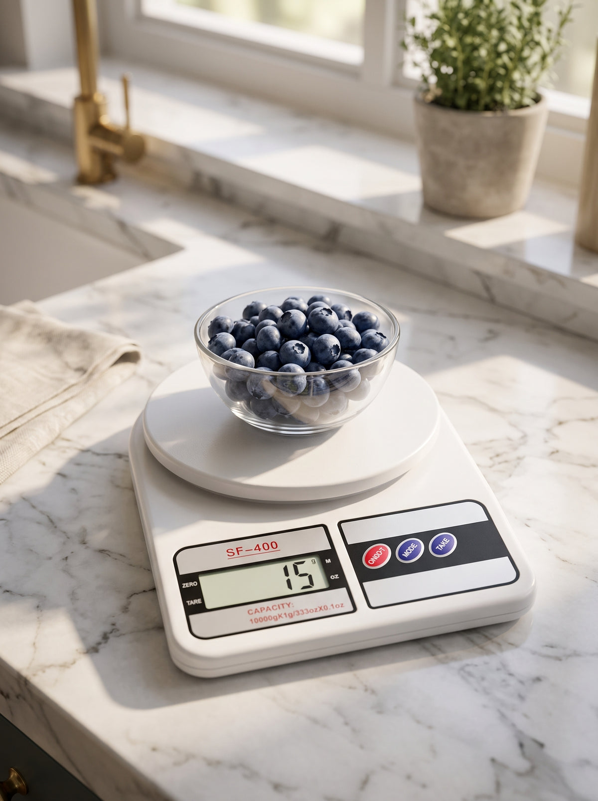 Digital Kitchen Scale – High Precision Food Weighing Scale, 10kg Capacity with LCD Display, Tare Function & Multiple Units