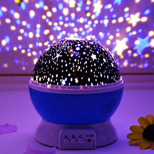 Star Light Night Light Projector – Galaxy Moon & Star Projector with 3 Color Modes, USB Powered
