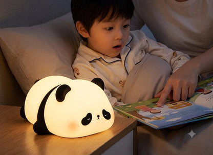 Cute Panda Silicone Night Light – Soft Touch LED Squishy Lamp for Kids & Bedroom Decor