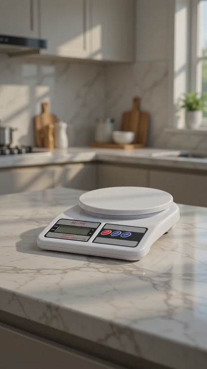 Digital Kitchen Scale – High Precision Food Weighing Scale, 10kg Capacity with LCD Display, Tare Function & Multiple Units