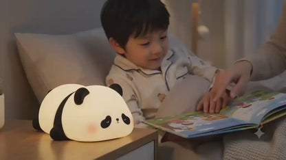 Cute Panda Silicone Night Light – Soft Touch LED Squishy Lamp for Kids & Bedroom Decor